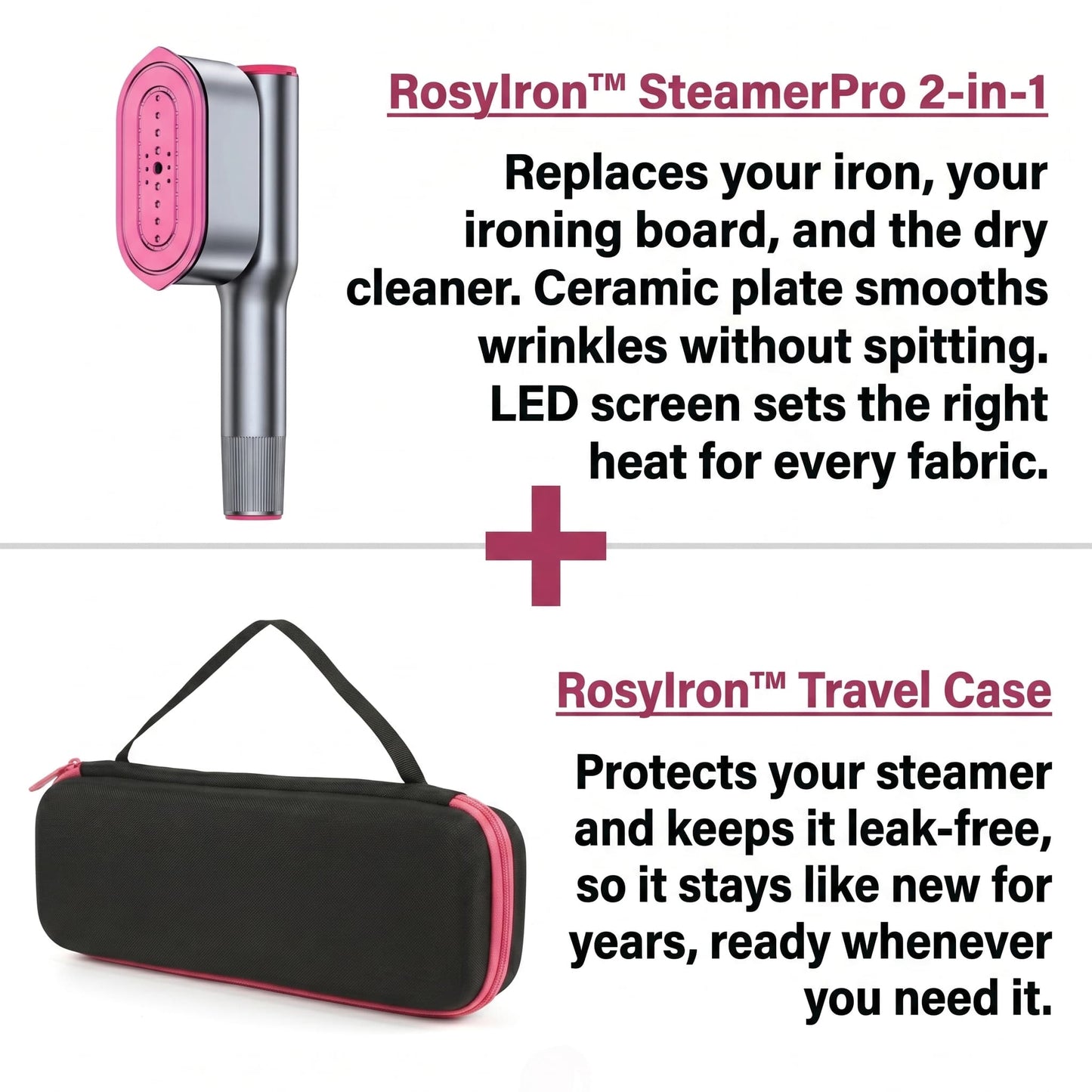 Form and Finish™ SteamerPro 2-in-1 Steamer & Iron