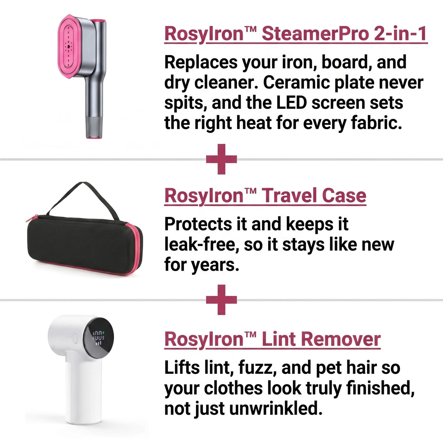 Form and Finish™ SteamerPro 2-in-1 Steamer & Iron